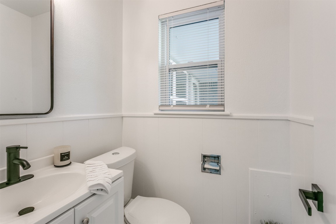 2600 SW 65th Street, Oklahoma City, OK 73159 bathroom with large vanity and mirror