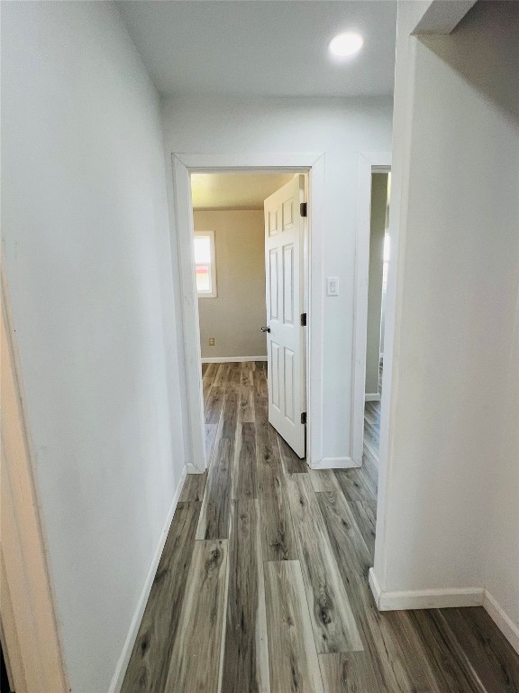 113 Osage Road, #B, Burns Flat, OK 73647 hall featuring light wood-type flooring
