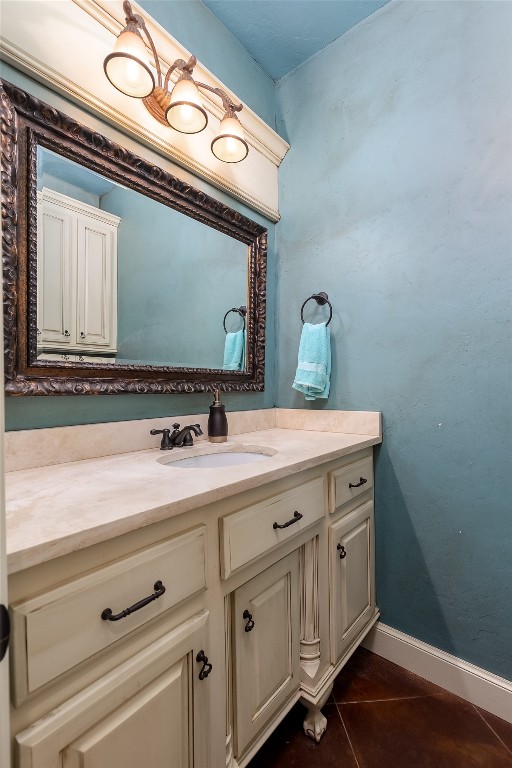 4508 Jacobs Lane, Choctaw, OK 73020 bathroom with tile floors and vanity