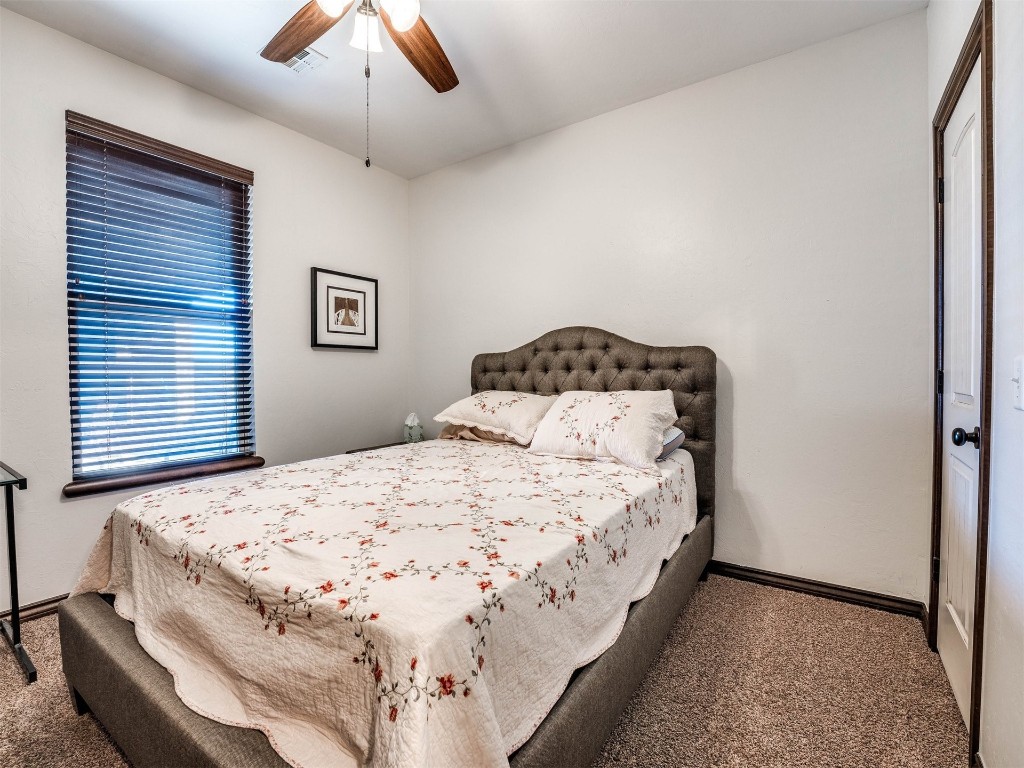 112 Old Home Place, Yukon, OK 73099 carpeted bedroom with ceiling fan