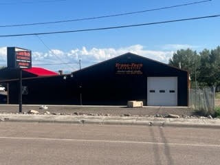 Building is 3900' total, consisting of a 40x60 shop area, 25x30 storage area, 25x30 office area that has 2 bathrooms, shower, break room with kitchenette, large customer area, A/C. Off street parking, Contact Mike DeWitt for showing info , 2312611