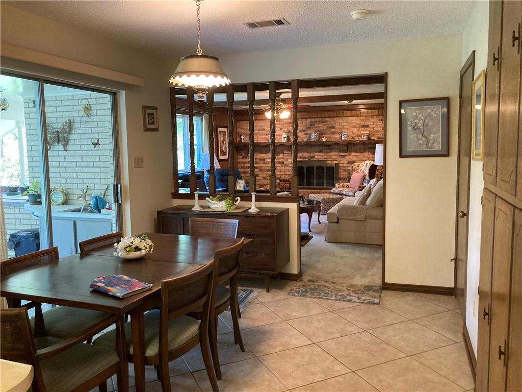 Separate eating area next to kitchen