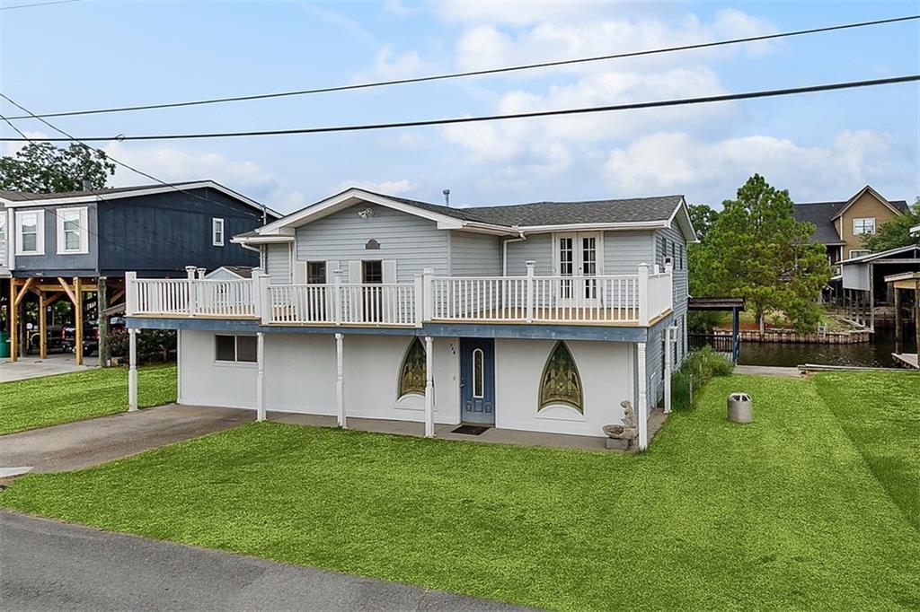 Custom build, one of the kind home in North Shore Beach neighborhood!  Take a short boat ride to Lake Pontchartrain! Fish, Crab, and enjoy the view from your deck. Just steps away from the beach. This unique fishing camp offers 3 Bd, 1Bth, kitchen open to the living room with a lot of natural light upstairs. 1st floor has 1 full Bth and a large room (can be 4th Bd /guests Bd), laundry room, and large room for entertaining. Detached work shed with a/c. Large balconies on the front (new deck boards) and back of the house. Huge covered deck with fish cleaning station and a boat lift. NEW ROOF. Easy access to I-10, 20 minutes from New Orleans. Don't wait long, it can be yours now!