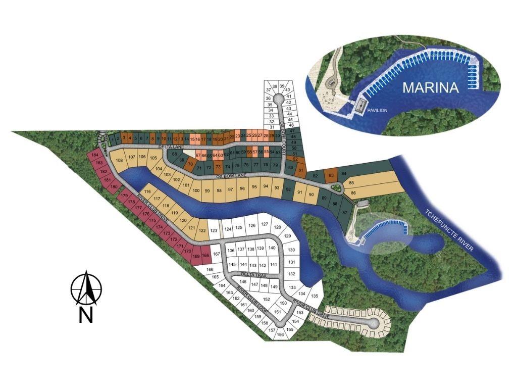 Highly desirable new addition to the Northshore! A gated, waterfront community nestled on the beautiful Tchefuncte River in Covington. This brand new development will make you feel away from it all, although; it is right by all of the shopping, dining and conveniences you love! River Club will include a private marina with covered boat slips and pavilion overlooking the water. Easy access to I-12 and only minutes away from the Causeway Bridge. Lot 172 has access to River Club Marina/Pavilion. Agent/Owner