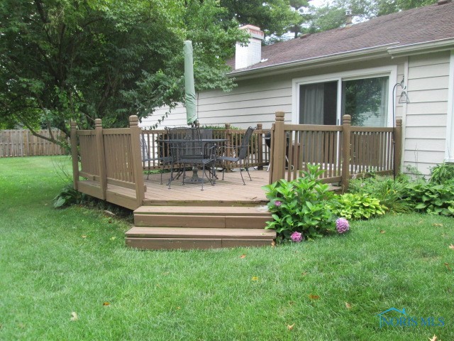 Deck enters to the Family Room