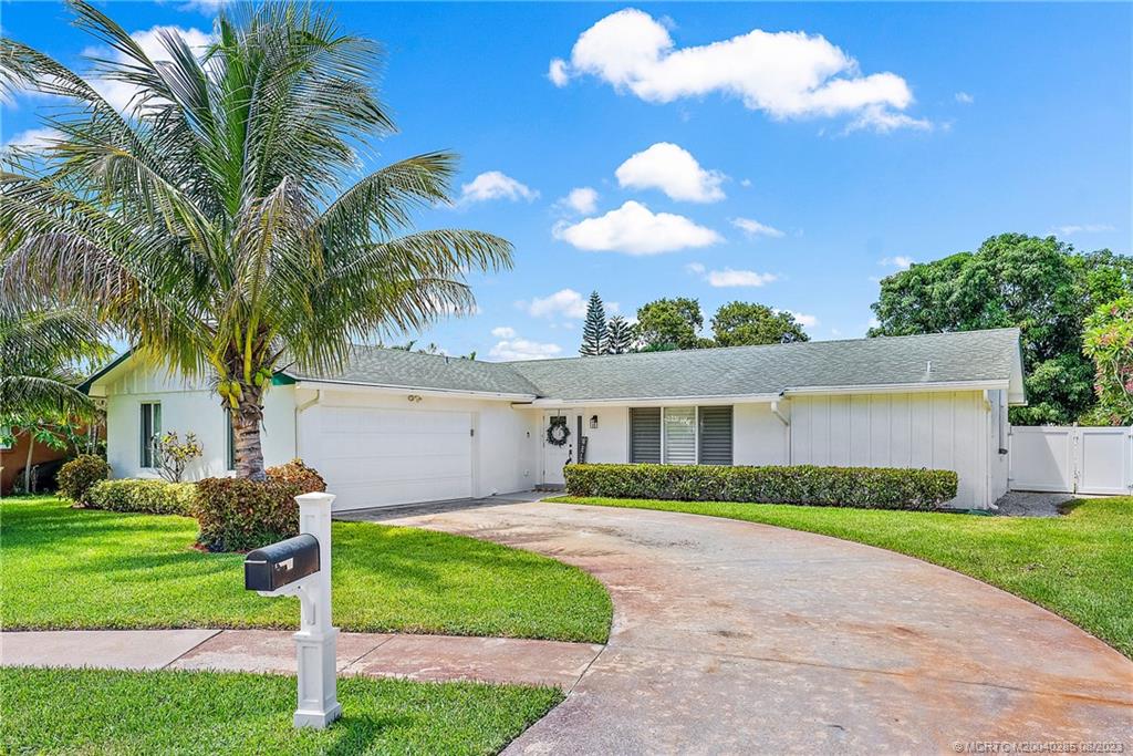 NEW ROOF expected completion by Sept. 25, 2023!  Secure this home and have of a brand new roof by the time you close and move in!  Great POOL home in the heart of Jupiter, NO HOA, a rare find!!  3 bedroom, 2 bath, 2 car garage, CBS home with Florida room situated on a Cul De Sac. Entertainers dream. Large yard, refreshing pool (child safety fencing), multipurpose Cabana (think office, gym,, man cave or she shed), Outdoor Bar, Storage Shed, Playground, complete vinyl privacy FENCE with double wide door & plenty of room for an RV or boat. Loaded with charm and upgrades:  IMPACT WINDOWS, wood look plank tile flooring throughout, Plantation Shutters, Stainless appliances, Warm Honey Maple Cabinets, Granite countertops, both baths recently remodeled, New AC in 2021.  Fabulous Location, mature landscaping with coconut palms for those sunny Florida days.  Minutes to everything. Opportunity knocks!  No HOA restrictions - Bring your toys and enjoy the good life! MOTIVATED SELLER