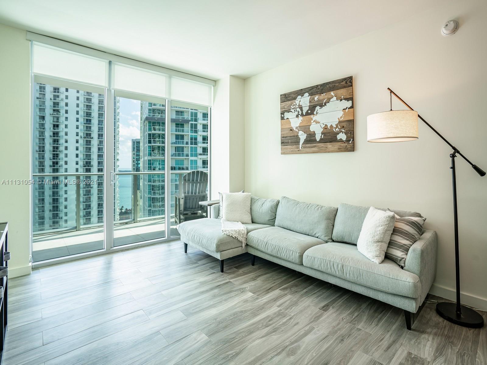 Spectacular 2 Bed / 2 Bath + Den in Millecento - Designed by Pininfarina. If you are looking for a large unit in the heart of Brickell, this is it. This unit offers 2 oversized bedrooms and a Den that can have multiple uses (perfect for an at home office). Enjoy Views of the Brickell Skyline from every room. Beautiful kitchen w/quartz counters, top of the line appliances. Huge balcony with approx.
300 SF. The building offers 5 star amenities including a gym, roof top pool w/ stunning City & Bay views, 2nd pool on the 9th floor, Lounge, Community room, Sauna, Theater, Business Center, and more. Millicento is close to EVERYTHING - Mary Brickell Village, Brickell City Centre, the Metro, etc.