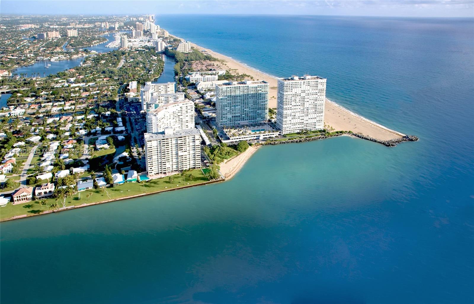 Tastefully furnished and well maintained 2 bedroom/2 bath at prestigious Point of Americas II. Winter 2022-2023 season at $7,000 per month or $6,200 per month for an annual lease.  6 month minimum lease and no pets as per association.  South facing model with spectacular direct inlet, ocean and Intracoastal views. Enjoy the mega yachts and cruise ships passing right outside your windows. Five star resort amenities include 24 hour security, private restaurant, guest suites for resident's guests, fitness center, library, ballroom, lush pools and private beach. Seasonal lease requires full payment of total rent prior to occupancy. **Building currently undergoing exterior concrete restoration and balcony is currently closed due to restoration until September**