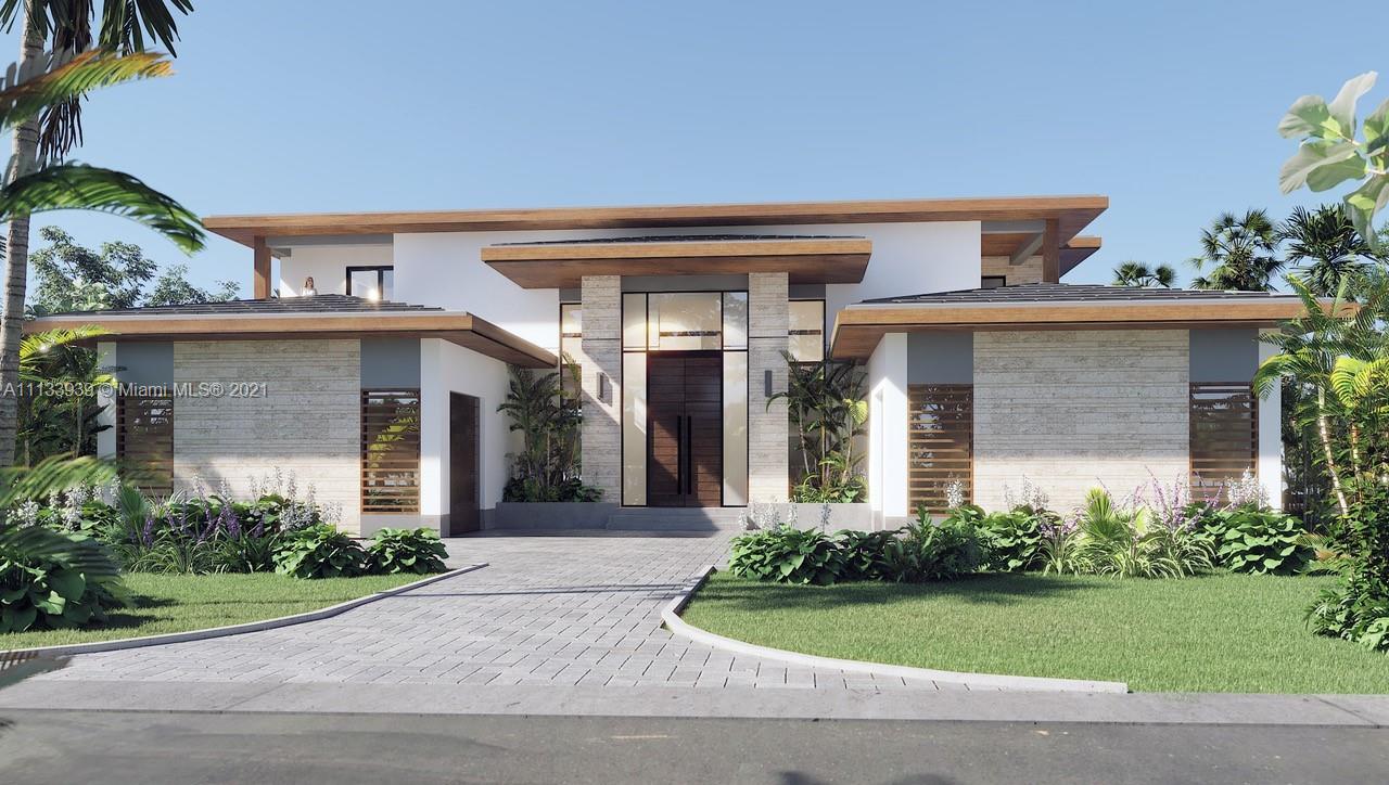 *NEW CONSTRUCTION* Clean lines and a modern palette welcome you to this contemporary tropical residence on the prestigious Coral Gables Waterway. To be constructed on one of the last undeveloped waterfront sites, this custom residence is slated for completion in the summer of 2023. Sitting on a spacious 12,800 sq ft lot this approx. 5,000 sq ft home will feature 6 bedrooms, 5.5 bathrooms & 4 car garage. Expansive windows allow for stunning natural light and the open floor plan is made for family gatherings and entertaining. Equipped with impact windows/doors, outdoor kitchen with spacious covered terrace, large pool and a concrete dock. You can park your boat here today while your dream home is being constructed. Do not miss out on the opportunity to take advantage of today’s pricing!