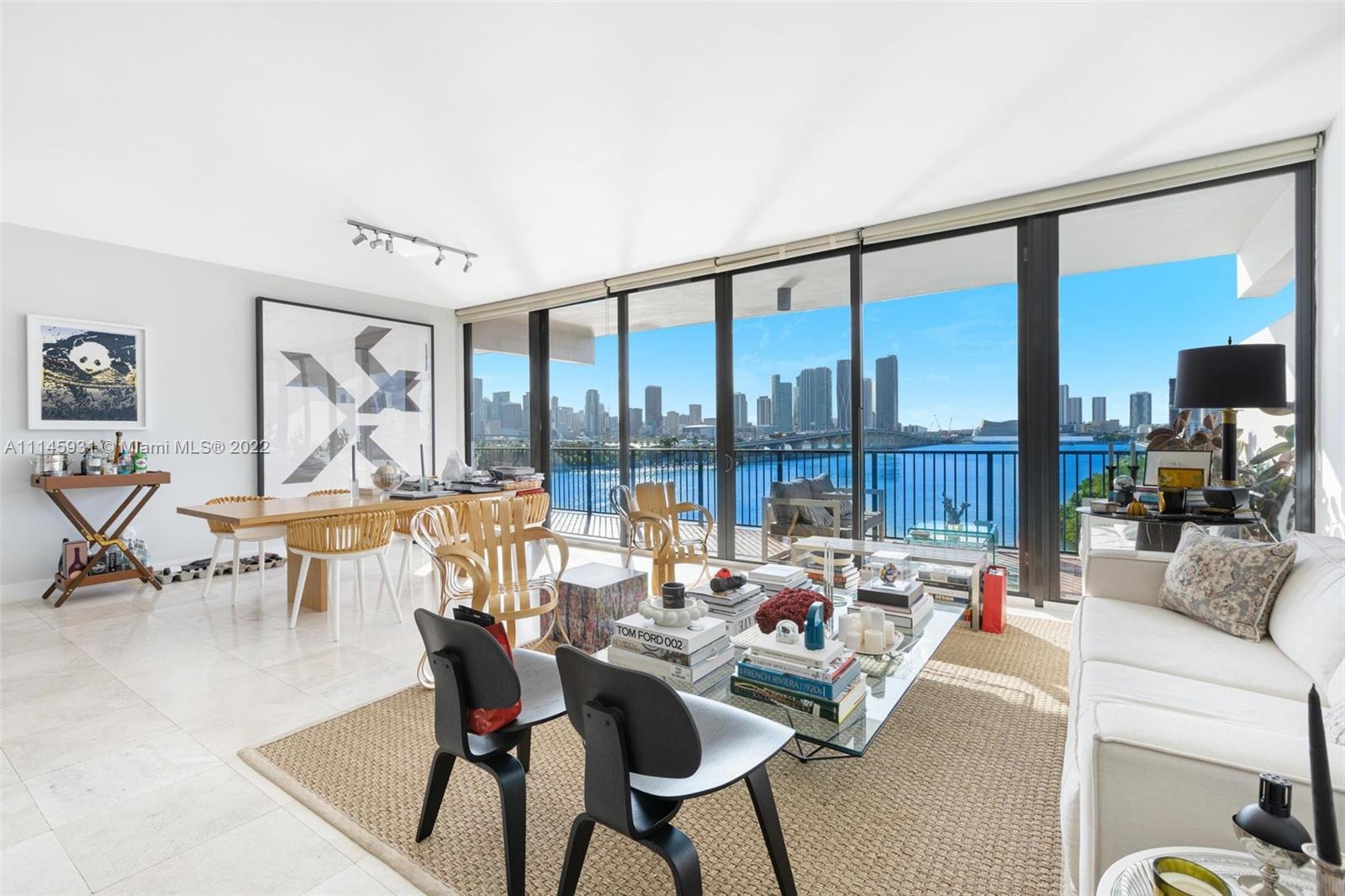 Enjoy stunning direct views of the Bay and Downtown from this beautiful and spacious 2/2 at 1000 Venetian condo. Sitting on the water between Miami Beach and the Downtown, this elegant condo boasts high ceilings, floor to ceiling impact windows, marble flooring and a fabulous oversized terrace overlooking the bay. Building amenities include two pools, jacuzzi, fitness center & spa, 2 tennis courts, basketball court, children's play area, gated entry, doorman, security. 1 assigned covered parking space. Annual Lease only. Available March 1st 2022