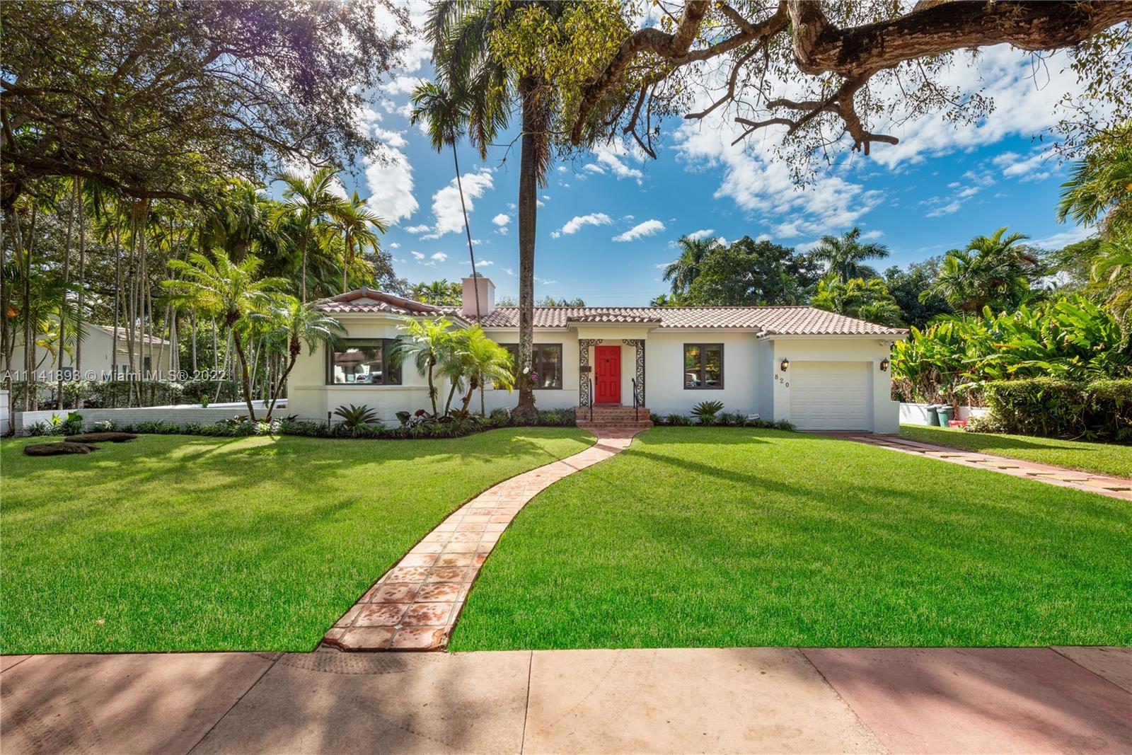 This spacious 4 bdrm/3.5 bath home is located on a quiet street south of Coral Way near the Biltmore Hotel & Venetian Pool. One of few homes on the market in this choice location. Was a 2/2 but major addition 12 yrs ago added a wing with a guest room/bath plus a huge master with voluminous ceiling, 2 large walk-in closets, luxurious bath with a separate tub/spa, shower, double sinks, and lots of light. 3038 adj. sq. ft on a 13,500 lot. Owner also has plans drawn for the second phase addition of a garage with guest quarters above and a pool in the 5600 ft space in the back yard. Flexible closing. Home is very well priced & will sell above list price. Allied inspections are available. Ygrene was used for impact windows and new roof in 2015; on tax bill. Offers accepted until Thurs. 1/20/22.