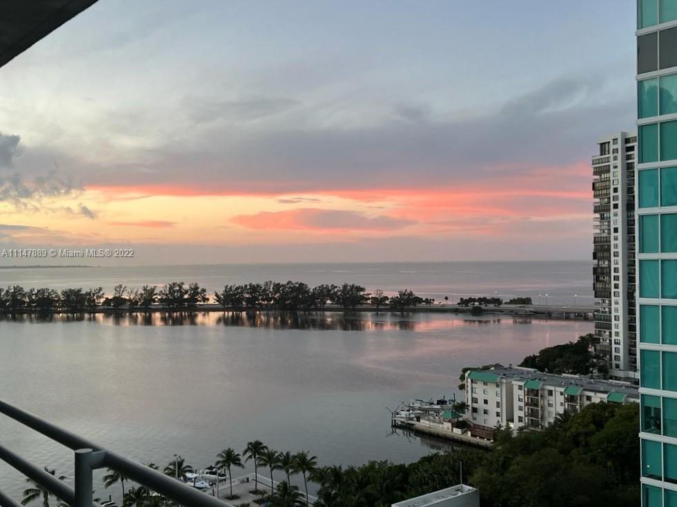 Spectacular and renovated waterfront apartment in the SE corner of iconic Atlantis on Brickell on 19th floor. See sunrises, sunsets, Biscayne Bay and Miami skyline from all rooms and large balcony (over 300sqft). Fully updated, modern, open kitchen with SS appliances and wine cooler opens into dining room and living areas. Enjoy many amenities including pool overlooking Biscayne Bay complemented by a Victorian house used as recreation room, BBQ area, tennis courts, and gym. Washer/dryer inside unit. The property has underground parking and is surrounded by plush landscape with walkways. Just minutes from suburbs, shopping and attractions Miami has to offer yet away from the hustle and bustle.