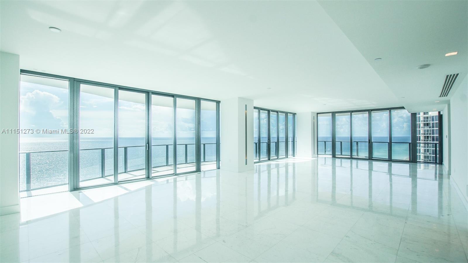 Single-floor residence at exclusive Regalia. Over 7,600 sq. ft. of living space (over 5,500 under AC plus 2,100 outdoor). Wrap around terrace with 360-degree views of ocean, intracoastal and skyline. Italian cabinetry and frameless doors. Marble floors throughout. Motorized window treatments. Custom-made closets. Private gallery foyer. Crestron system. Meticulous resident service and luxurious amenities, including full beach and pool service, wine cellar, gym and spa, concierge and valet services, and more. Only 39 units in this ultra-luxury building. Please call LA for more info.