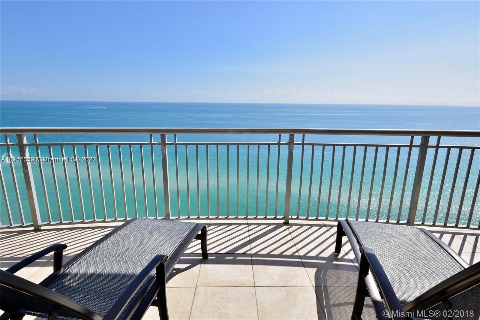 Breathtaking ocean views from every room on this high floor condo hotel residence. Fully furnished 2 bedroom, 2
bathroom unit with 1470 sq feet. Washer/Dryer in unit. Building offers concierge service, piano bar, business
center, gym/spa, pool & Jacuzzi, beach service, restaurant and beach bar. Best price per square ft in Sunny Isles.
Short term rental only (3 months minimum). 1 Assigned parking via valet. Pet friendly building.