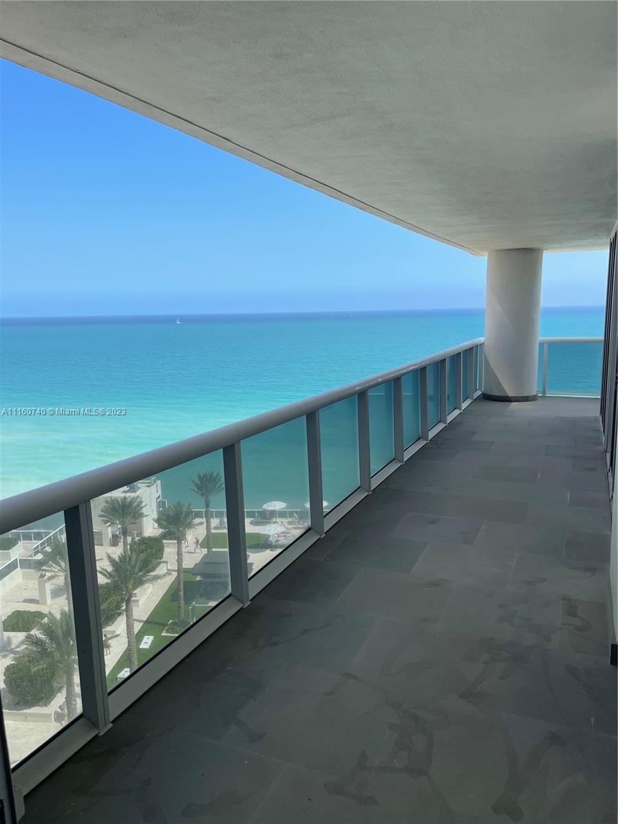 Large corner unit with direct Ocean views. Spacious 3 Bed / 3.5 Bath with oversized terrace, grey ceramic floors in the living areas and wood in the bedrooms. BEST Priced 3 Bedroom in the Building. 24 Hour security and front desk, state of the art gym and spa, pool and beach service, restaurant in pool area, etc.
