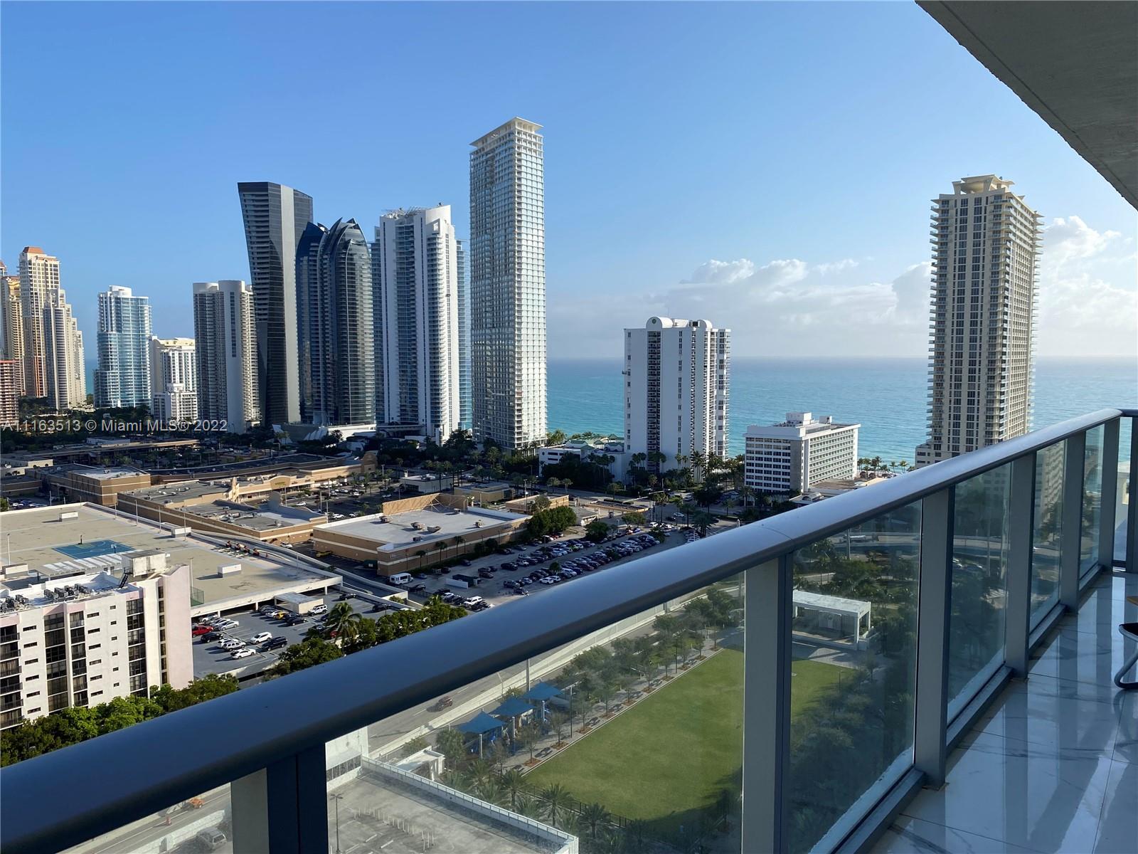 FULLY FURNISHED NICELY DECORATED 2 BEDROOM PLUS DEN 3 FULL BATHS IN THE HEART OF SUNNY ISLES BEACH WITH BREATHTAKING VIEWS OF THE OCEAN, CITY AND INTRACOASTAL WALKING DISTANCE TO THE BEACH, RESTAURANTS, SHOPPING.  FULL AMENITIES BUILDING CONCIERGE, VALET PARKING, SECURITY. APARTMENT COMES WITH 1 ASSIGNED AND 1 VALET PARKING SPACES.