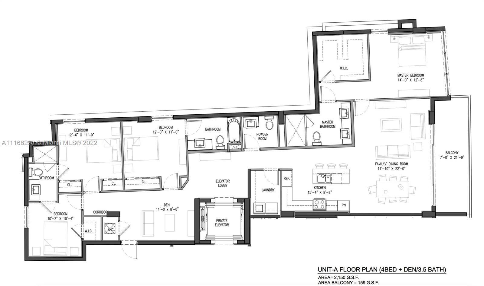 Floor Plan - Master has Balcony