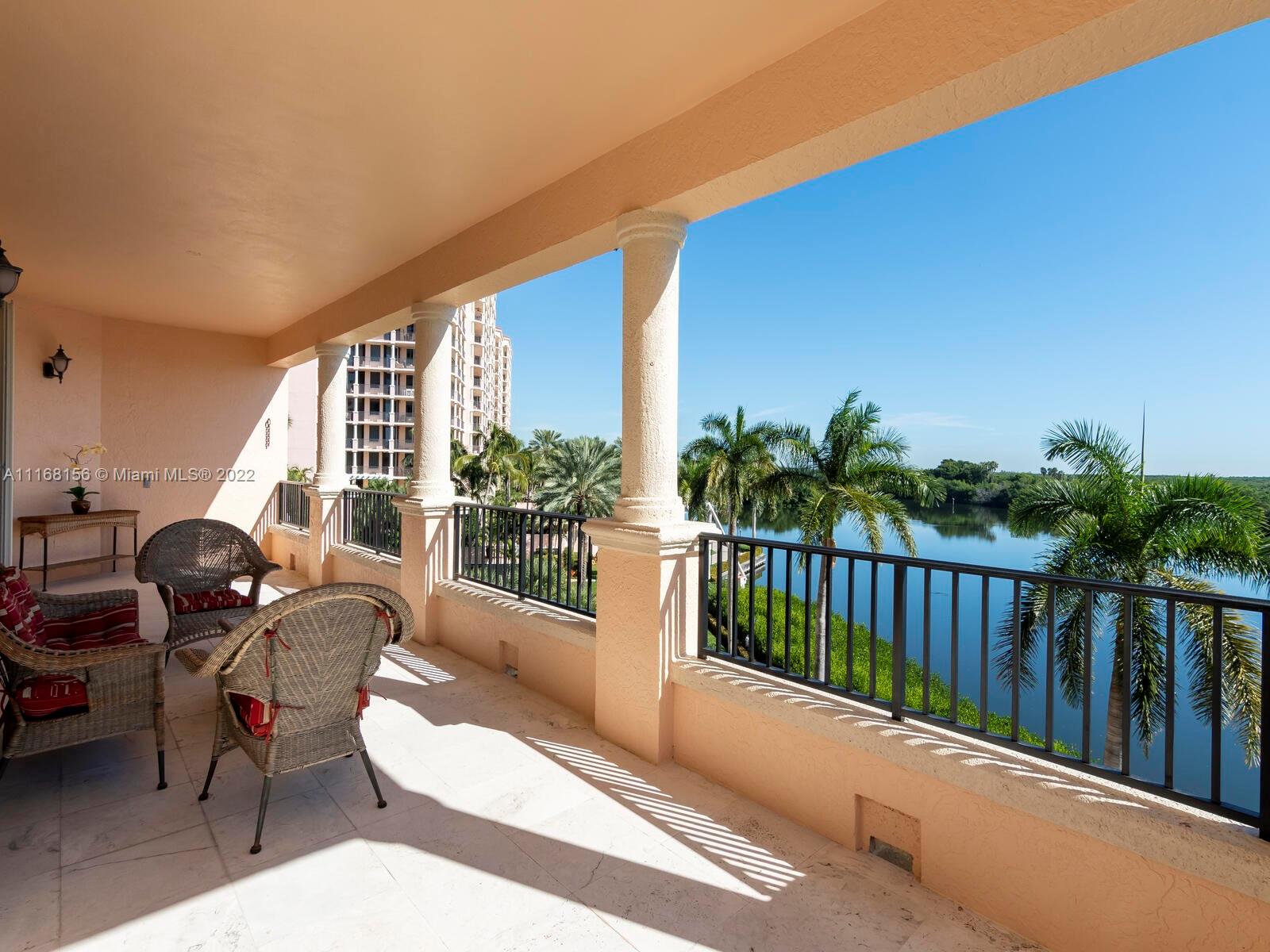 This is a seldom available Pisa model furnished unit in Padua's East Tower in the resort community of Deering Bay. With extended terraces that add an extra 1,498 sqft of glorious space all while enjoying the tranquil views of the lagoon, marina and manicured gardens. Upon entering this gorgeous residence you will quickly sense the space and airiness this unit has to offer. The tall ceilings with rows of windows and doors and superior finishes make this residence your very own refuge.