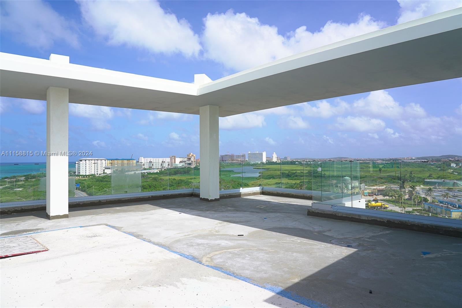 Floor plan for downstairs living areaAtlantic 360 residences Aruba includes a stair that leads to huge terra