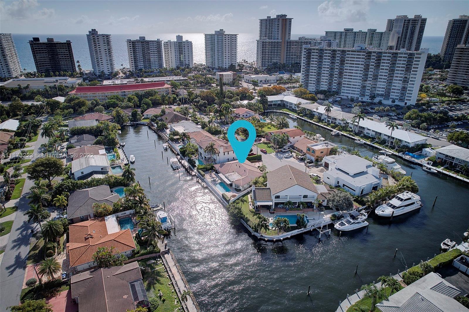 LOCATION!! LOCATION!! LOCATION!! Rare chance to be on the Ft. Lauderdale intercostal with a pool and no fixed bridges!! Spacious backyard with a dock and pool!! Plenty of room to build a much larger dock if needed. Live on the Galt ocean mile and walk to the beach!! Must see, will go quick!!