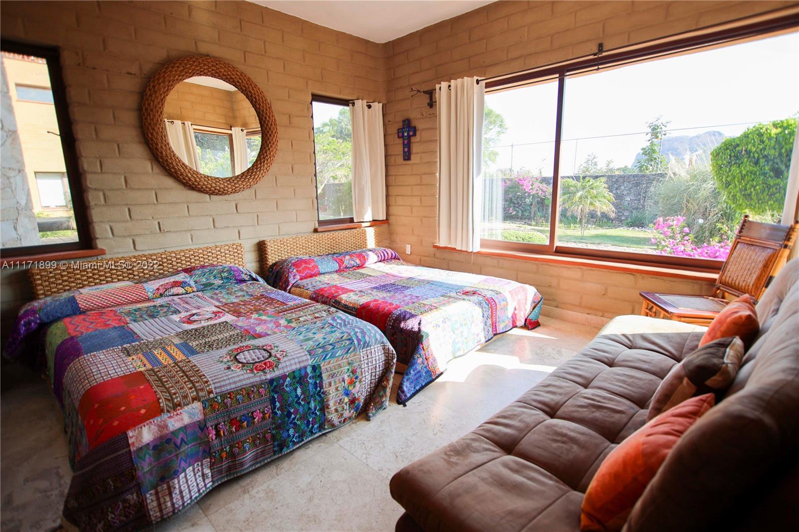 Bedroom number 3 with panoramic view to the mountain.