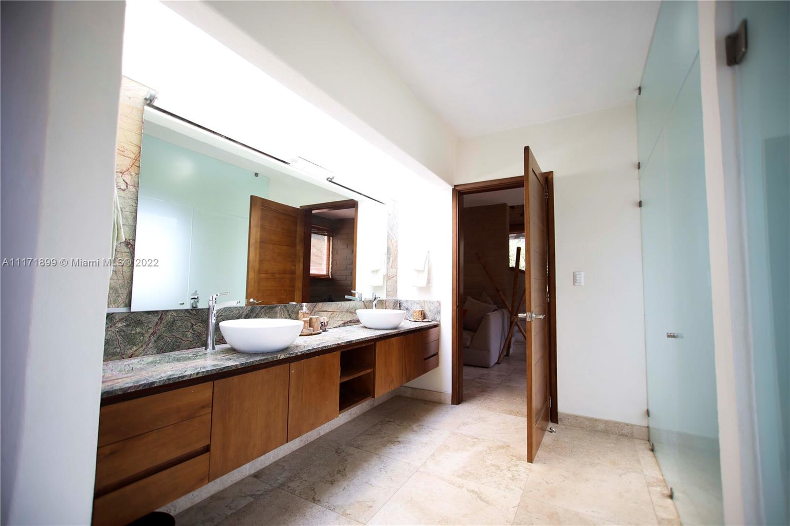 Master bathroom Double sink.