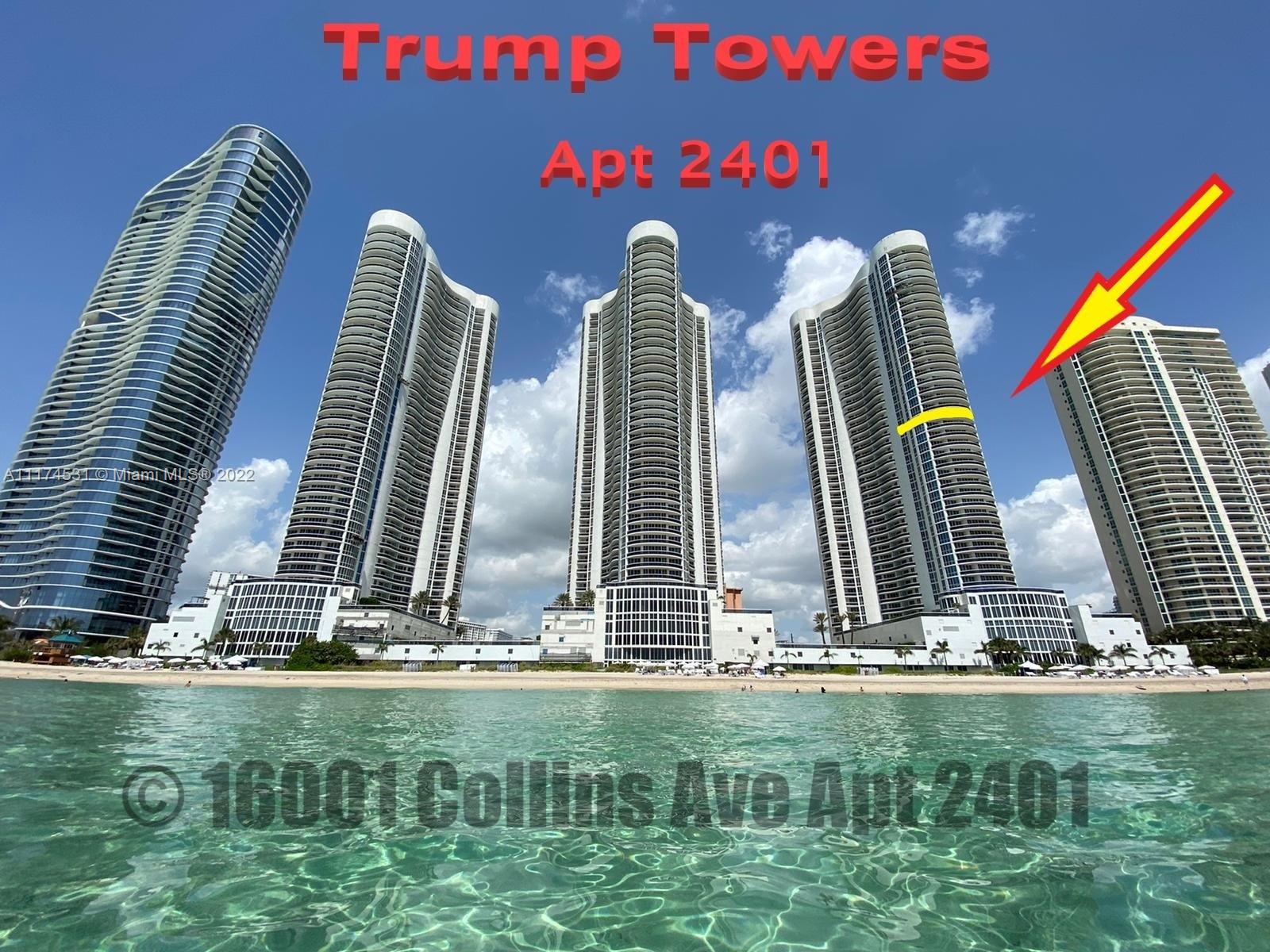 This is the best 3 beds & 3.5 baths at Trump Towers. Floor to ceiling windows, granite countertop, built-in coffee machine. Subzero & stainless-steel appliances, Italian cabinetry. Fitness center, spa, sauna, conference room, game room, valet, etc. *** 2022 HOA Fees - $949.35 (Master) + $1,523.38 (Tower I) = $2,472.73