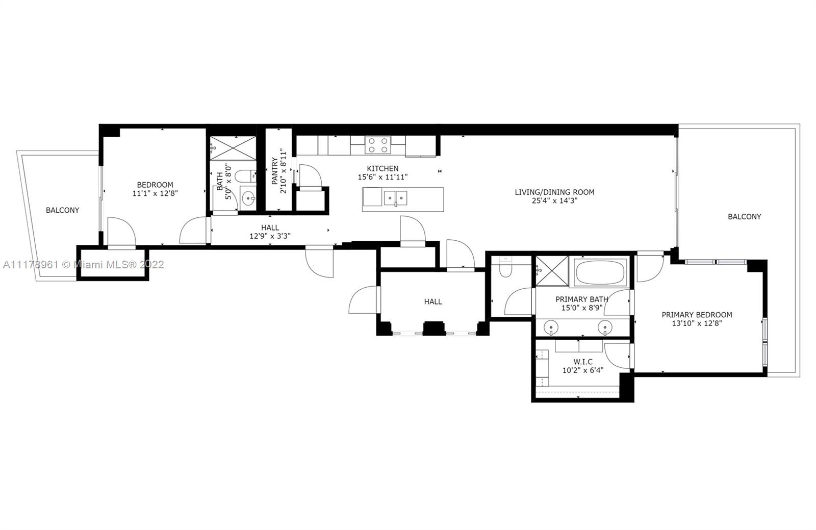 3801 Collins Ave 1404, Miami Beach, Florida 33140, 2 Bedrooms Bedrooms, ,2 BathroomsBathrooms,Residential,For Sale,3801 Collins Ave 1404,A11178961