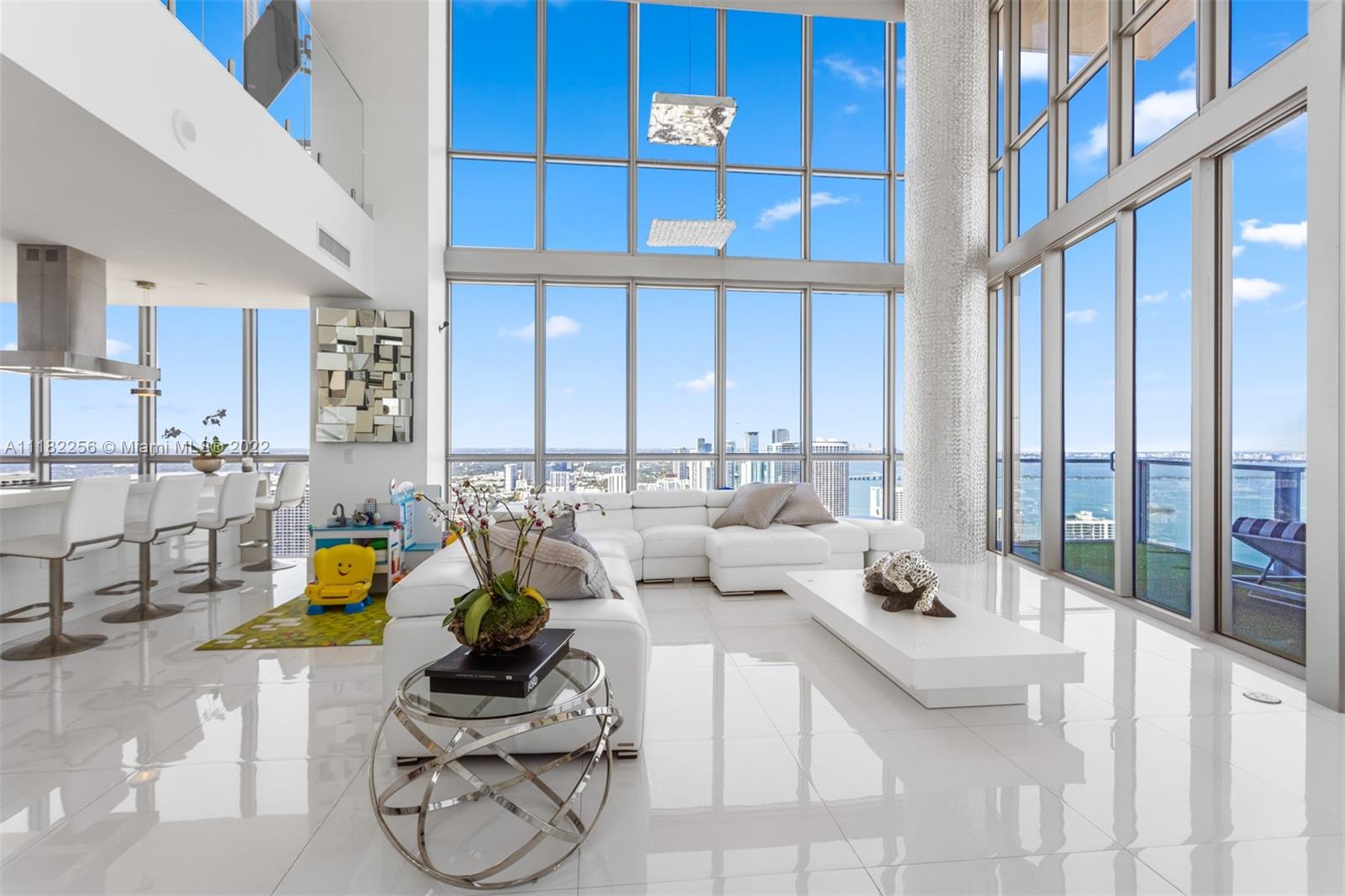 A MUST SEE - STUNNING - ENDLESS WATER VIEWS OF BISCAYNE BAY, MIAMI BEACH, AND MORE FROM THIS ONE OF A KIND 4 BED/4.5 BATH 3,800 SF CORNER UNIT. TOTALLY AND IMPECCABLY UPGRADED FEATURING HIGH CEILINGS. OPEN MODERN KITCHEN. LOTS OF NATURAL LIGHTS. SPECTACULAR SPACIOUS PRIVATE TERRACE. BUILT-IN LARGE WALKING CLOSETS. ENJOY ALL 5 STARTS HOTEL AMENITIES MARQUIS OFFERS: POOL, POOL RESTAURANT, EXERCISE ROOM, SAUNA, SPA, OFFICE CENTER, YOGA ROOM, PLAY/PARTY ROOM, BEACH CLUB. CONVENIENTLY LOCATED CLOSE TO DESIGN DISTRICT, FTX ARENA, THE ADRIENNE ARSHT CENTER, SHOPPINGS, RESTAURANTS.