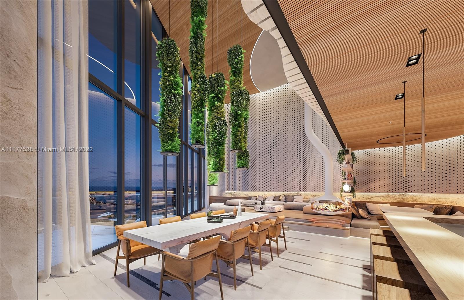 A sky penthouse unlike anything you’ve ever imagined. This private sky oasis features 7,855 SF of interior living & 2,787 SF of exterior living, 6BD,7+2BR complete w/a private rooftop sky lounge/pool. Revel in panoramic views of Biscayne Bay from this designer-ready PH at the coveted Brickell Flatiron. Design your dream PH or utilize the interior concept envisioned by Doo Architecture. Experience the pinnacle of sophisticated modern design w/ specialty lighting, top-of-the-line Gaggenau appliances, elevator, expansive principal suite made for royalty & a custom fireplace. Generous open-concept living spaces & floor-to-ceiling windows & doors accent artfully filtered natural light. Enjoy unparalleled resort-style amenities including a spa, gym, theater & lap pool, personal concierge & valet