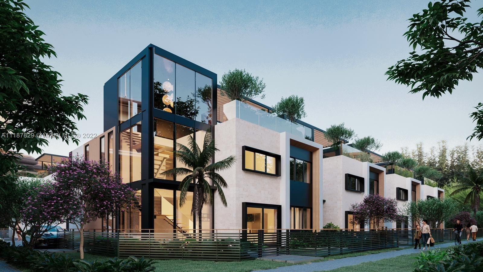 Amazing, modern architecture, brand new construction, luxury townhouse (the entire complex will have a total of 8 units with 3-4 bedrooms) is estimated to be completed by November 2023.  Apprx 4300 sq. ft. total area, 4140 living area which includes the 1100 sq. ft. private, panoramic sun deck. Apprx. 2500 AC area. Sub-Zero, Miele, Wolf, appliances and polished concrete floors and private pool all included. 400 sq ft 2 car garage. Architectural renderings available. Established developer estimates completion around November 2023.  Ground breaking already begun.  10% down at contract (and 20% additional at shell completion) Special investor discount for cash in advance. 
We offer an optional "no documentation" mortgage with 10% down, w/no MI, for qualified buyers.