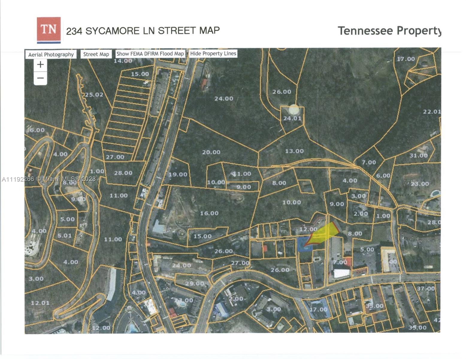 LOCATION MAP IN THE CENTER OF GATLINBURG