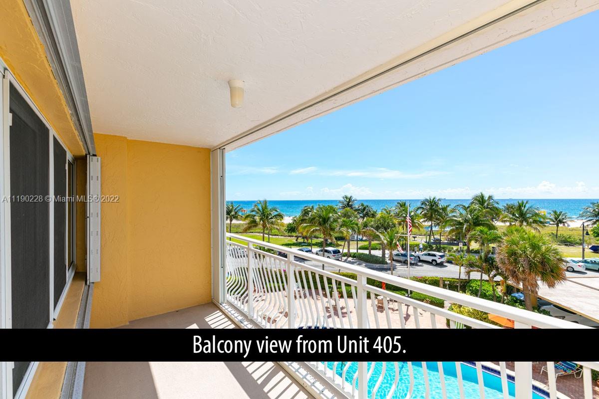 Direct ocean view unit. Sunny and bright large unit with impact front doors and accordion shutters. The building offers: heated pool, grill area, bike storage, exercise room, shuffle boards, community room for parties and events, storage, onsite management... Please review the pictures to appreciate all this unit and community has to offer. Enjoy all that Pompano Beach has to offer including the sandy beach, beach restaurants, shopping and the fishing pier. Central location a short drive to Fort Lauderdale or Boca Raton. Publix within walking distance. Pompano Air Park and Pompano Community Park (Tennis, Basket Ball, Baseball, Soccer, Pool...) are 2 miles away. WholeFoods and Pompano Citi Centre Mall within a 10min drive.
No rent 1st year of ownership & min 4mo once/yr after that.
