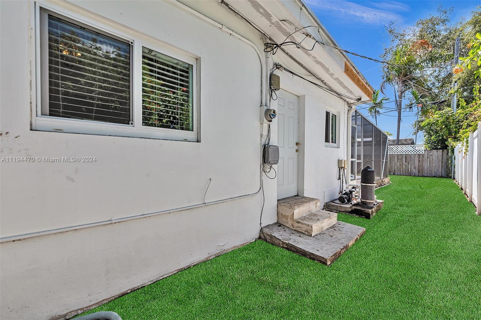 THIS SIDE ENTRANCE CREATES MORE PRIVACY FOR ONE SIDE OF THE HOUSE.