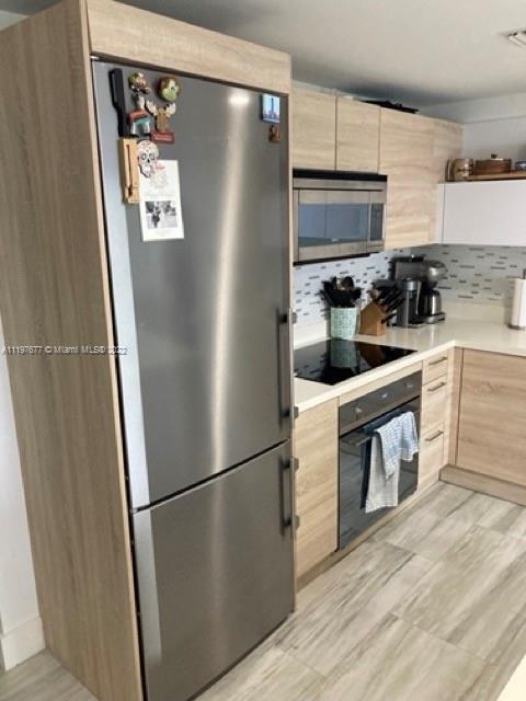 refrigerator and cooking area