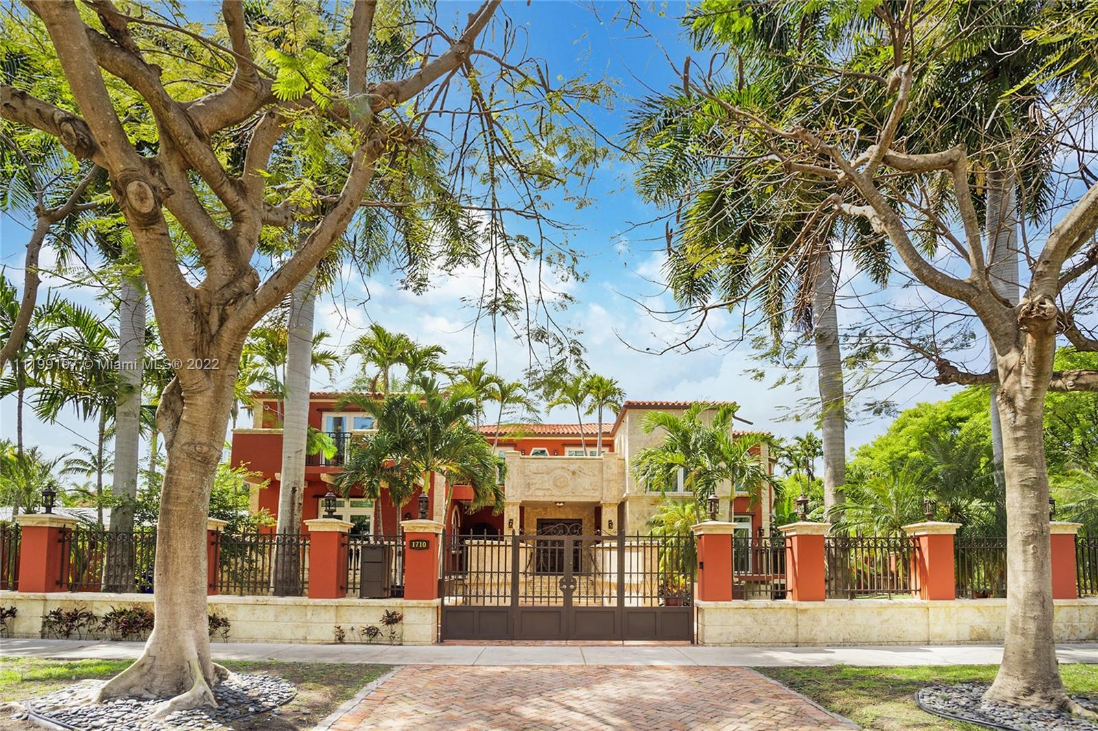 Magnificent estate built in 2007 gracing the historical S Miami Avenue, most desirable central location. Elegant gated entrance to grand salon, formal living rm, dining rm & glass enclsd sun room. Gourmet kitchen, stately office, theatre, rec rm, & enclosed terrace all on main floor, 7 bed, 7 bathrms and one ½ bath, glistening pool, spa & summer kitchen. Below large gym, storage closets & 3-car garage. Fine finishings incld Shucco Impact windows/doors, solid concrete roof, nat stone floors/slabs, boutique style closets, prof decorated with built-ins & spectacular flr plan. Whether entertaining dignitaries, socialites, or family, this home exudes elegance, sophistication & grace. Proximity to Brickell, S Beach, airports, top schools, hospitals, Grove, everything! Showings to begin May 14th.
