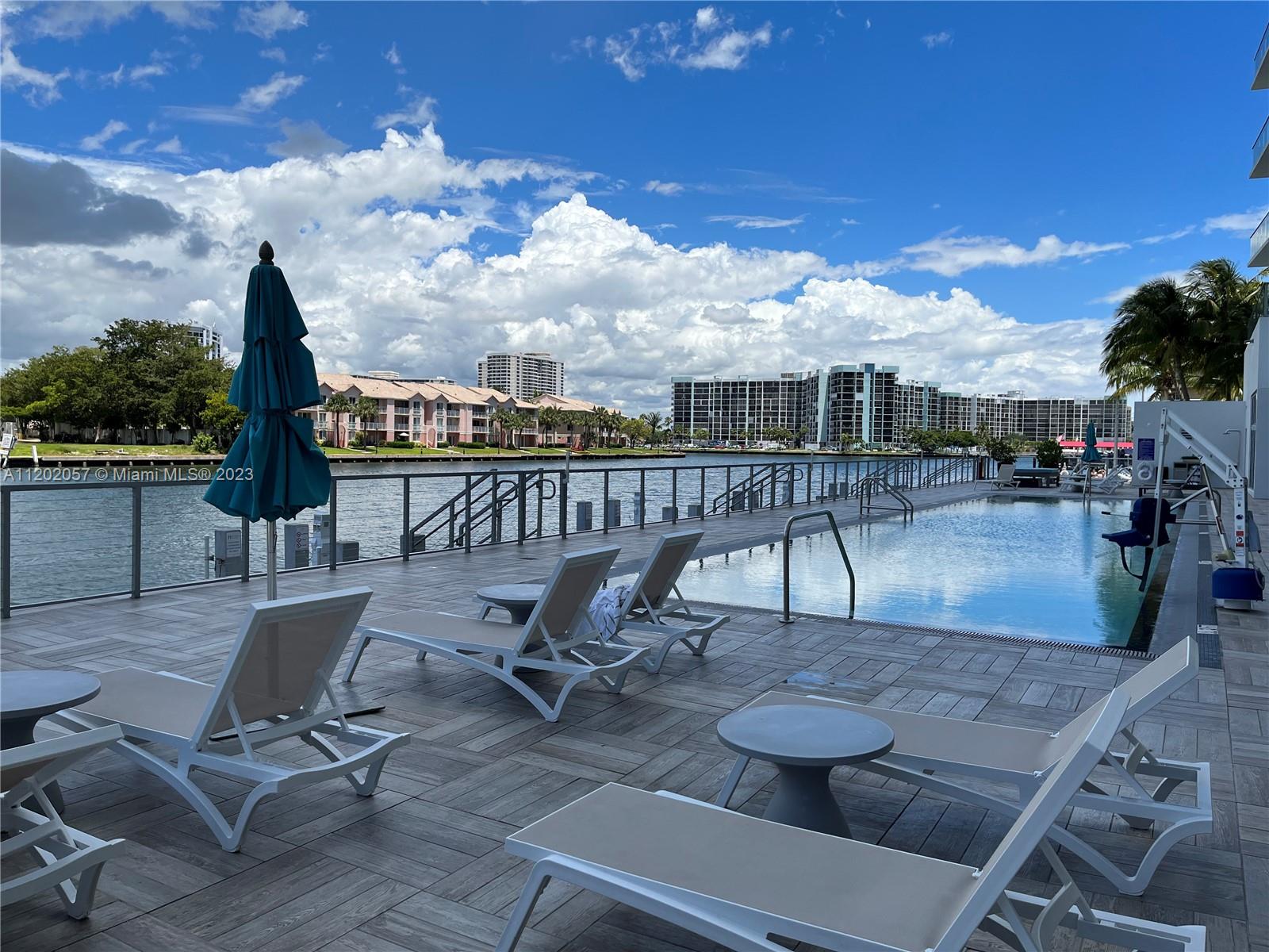 Pool by the canal