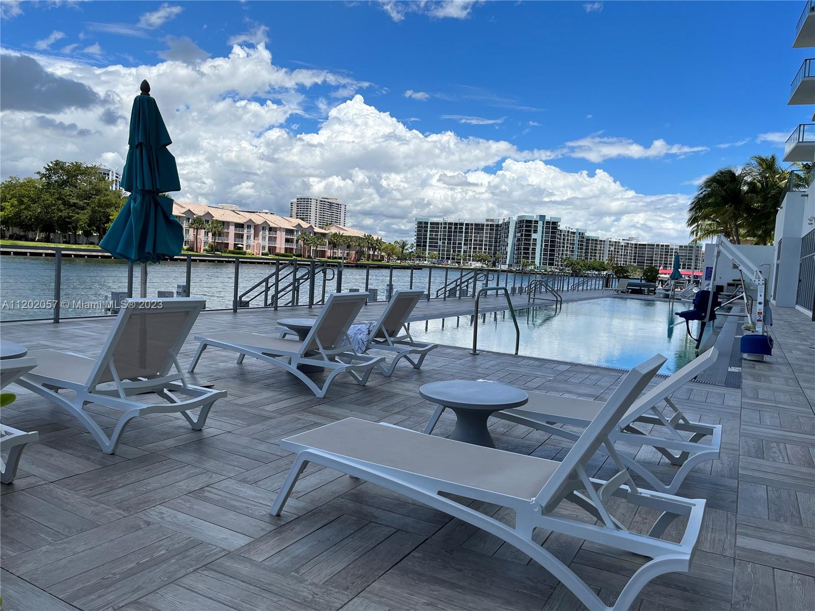 Pool by the canal