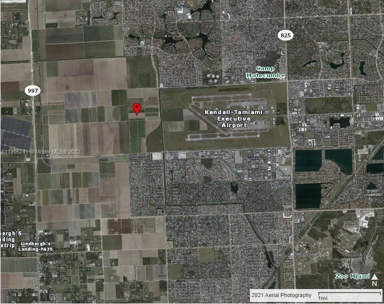 SW 162nd Ave & SW 128th St._General area with Tamiami airport. Red dot is property.