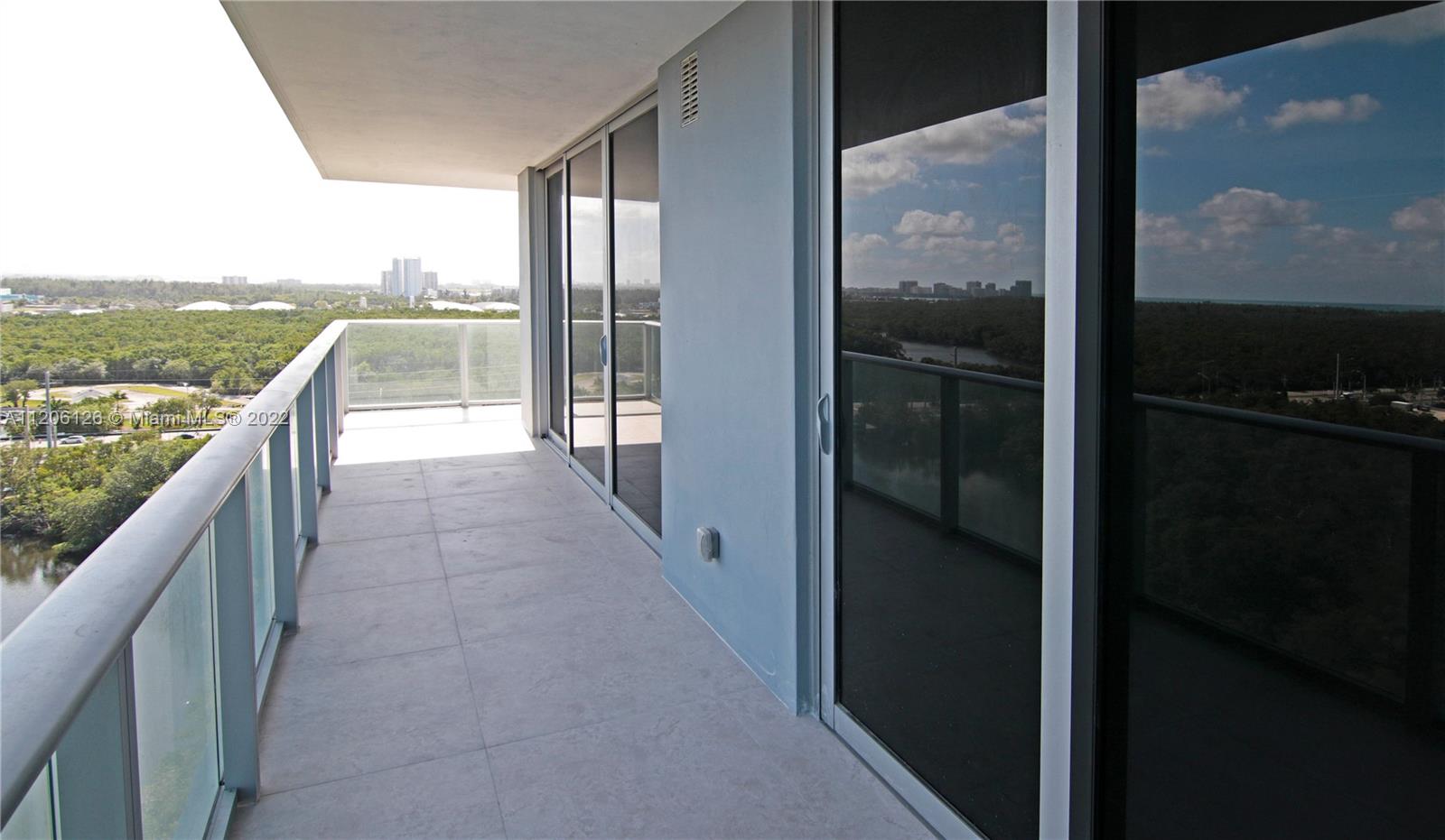 Huge Balcony , this view is facing SOUTH , Oleta Park, just amazing views!