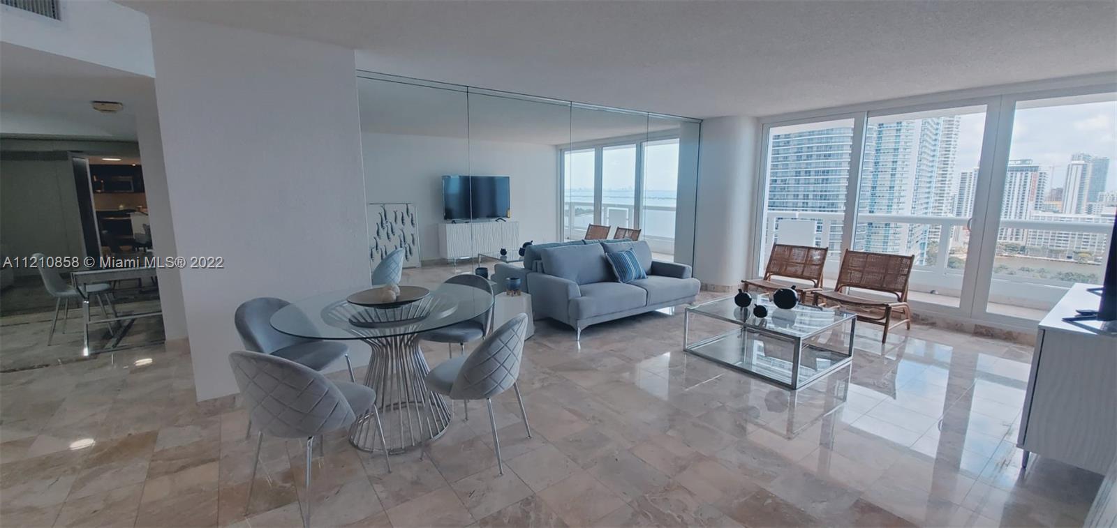Newly Furnished 2 Bed + Den / 2 Bath. Freshly painted, and beautifully furnished! The price is firm. No subleasing allowed.  1st month + 2 Month Security Required. Stunning views from Biscayne Bay and Miami Beach. Excellent location in the heart of Miami, just minutes from Miami Beach, Brickell, Midtown, Wynwood, and Miami International Airport. Washer & Dryer inside the unit. Building offers retail shops that include over 5 restaurants, pharmacy, beauty parlor and more. Located next to the waterfront Margaret Pace Park with tons of green space.