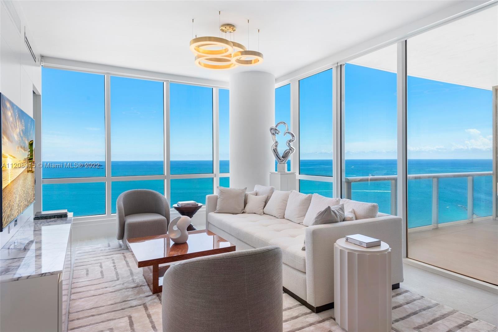 Welcome to the chic lower PH 3905 at Continuum South with unobstructed views of the Atlantic Ocean and the entire Miami Beach coastline as far as the eye can see. The Italian designed turnkey furnished sanctuary was re-imagined with the finest finishes blending the beautiful nature outdoors with the interior elements epitomizing blissful living. The newly constructed home in the sky features 10 ft high ceilings, architectural lighting systems and windows treatments on Lutron, Mia Cucina kitchen with Sub-Zero & Miele appliances, custom millwork, WI closets and entertainer’s living room with private terrace. Unparalleled amenities on a 13 acre, private beachfront oasis includes a 3-level gym, spa & salon, 2 lagoon+fitness pools, beach club, tennis club, restaurant, concierge and security.