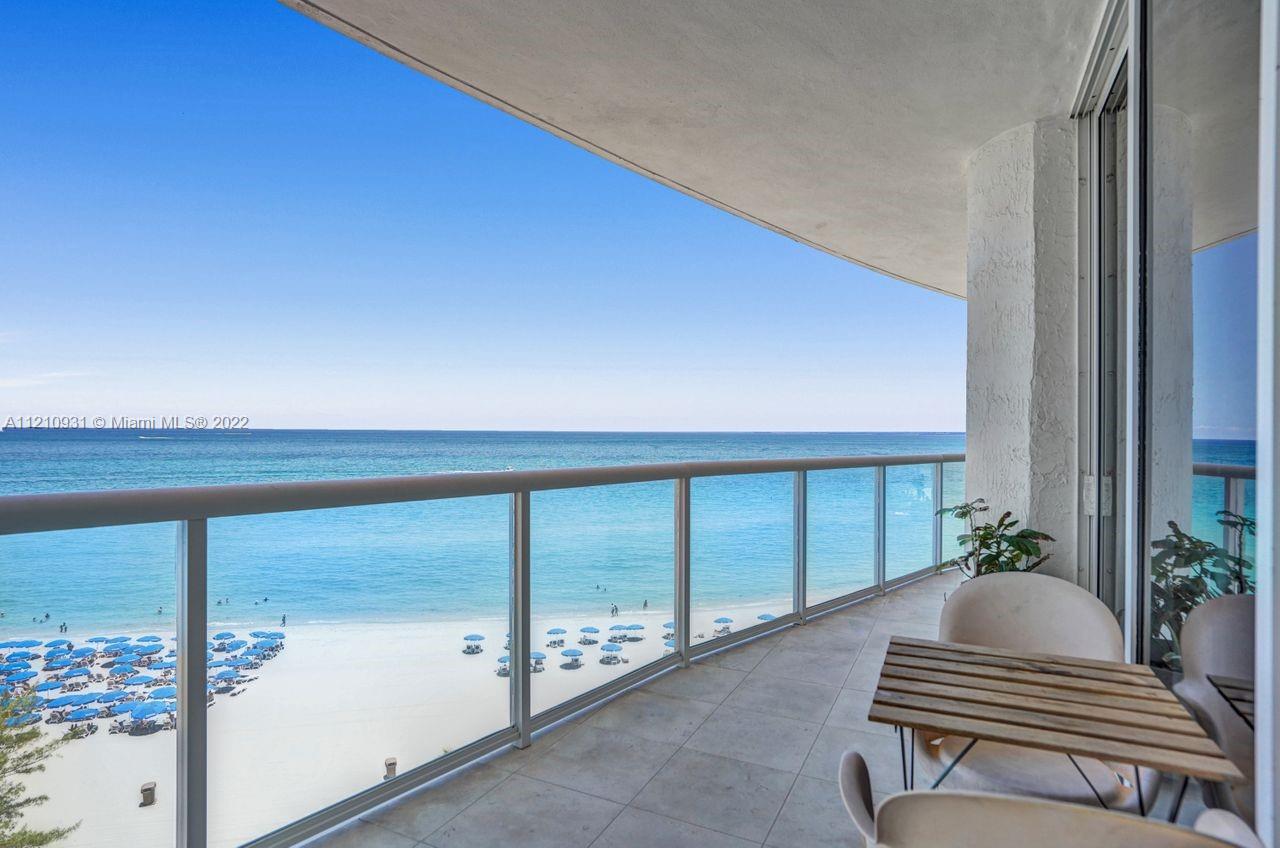Expansive Ocean Views as you exit your private elevator that opens into your foyer. 3 bedrooms 3.5 baths + den in this highly sought-after luxury boutique building directly on the beach. Only 4 units per floor. Impressive building w/ recently renovated lobby and pool area. Easy access to beach on the same level as pool. Enjoy 5 star amenities including new heated pool and over size jacuzzi w/full body massagers, 24 hr security, concierge service, valet & 3 parking spots, 2 story fitness center,spa & massage rooms, business center, tennis court, putting green, bbq area, 2 dog walking areas, playground, Rec/party room w/ full kitchen and beach area complete with resident loungers. Central Location, steps from restaurants, shopping and entertainment. BRING ALL OFFERS, SELLER HIGHLY MOTIVATED!