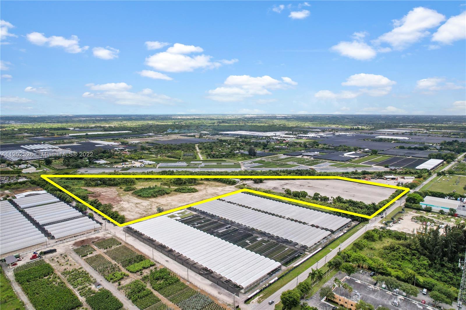 facing south east, located in unincorporated Miami Dade  where industrial land is rare. 15 minutes to tamiami executive airport, 35 minutes to Miami international airport, homestead airport  is 10 minutes, 40 minutes from key largo, 10 minutes to Florida turnpike and 2  minutes to krome avenue