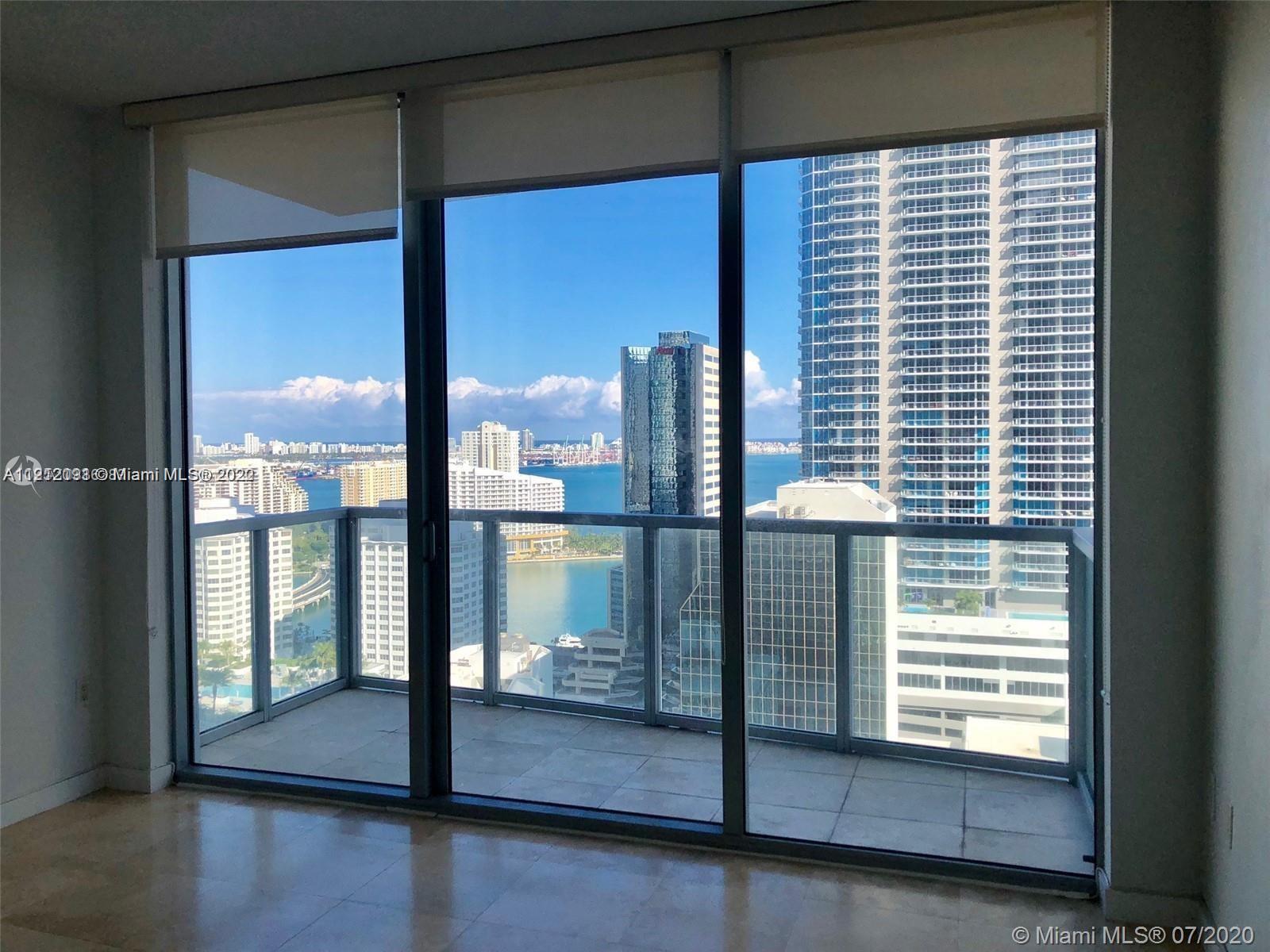 Rarely available! Largest one bedroom layout in the desired 1060 Brickell building with incredible bay and city views! This 1/1.5 unit offers an extremely spacious living room, bedroom, and open kitchen all overlooking Biscayne Bay and Brickell Ave. Building location is unbeatable- in the heart of Brickell, above great restaurants, bars, shops and Brickell City Centre. Amenities includes large pool, fitness center, event room, business room, golf simulator, massage room and more! Easy to show!