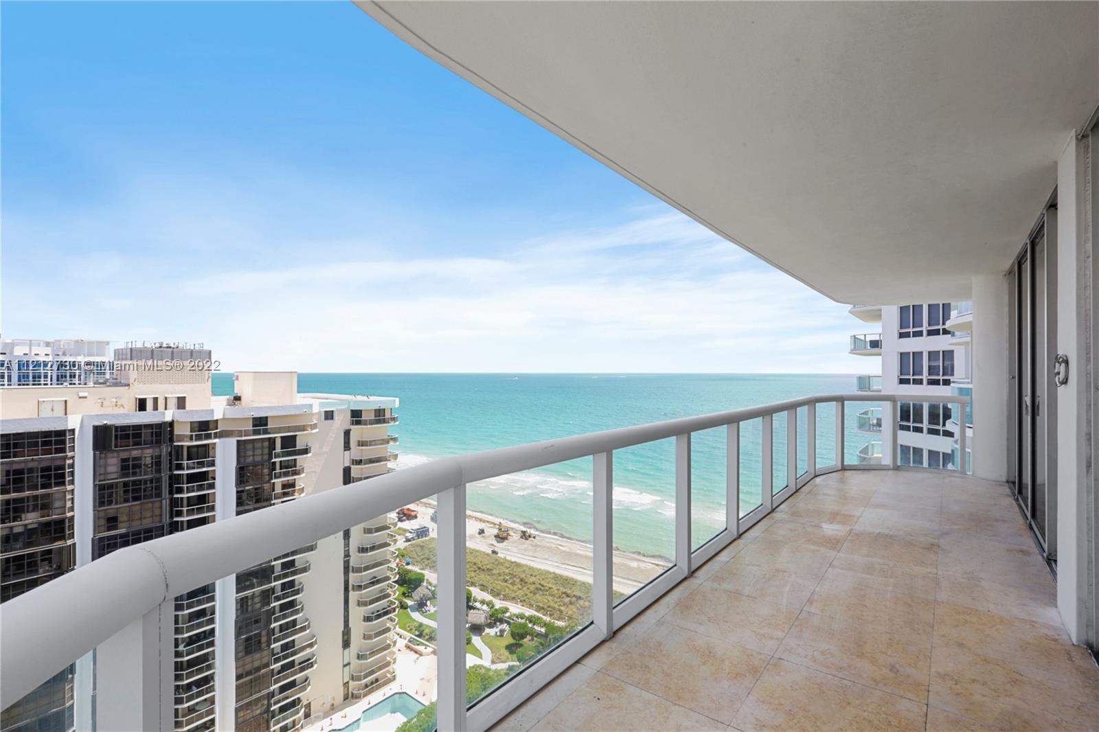 Miami living at its finest at Akoya Condominiums! This beautiful 20th floor corner unit is a 2/2 located on the beach with a WRAPAROUND balcony that captures the stunning sights of MIA. The condo has dramatic views of The Ocean, Biscayne Bay, Intercoastal & the Miami Skyline.  Located in North Beach (NoBe), Minutes from many of Miami's best attractions and nightlife. Akoya offers many amenities for its residents including 24 hour security, valet service, secure parking garage, concierge service, gym, direct beach access with service, heated swimming pool (currently being renovated), tennis courts, a putting green, and much more.  Dog friendly up to 50 lbs - Can be rented 12 times per yr - Built in 2004, the 47 story Akoya is the third tallest building in Miami Beach.  A must see!