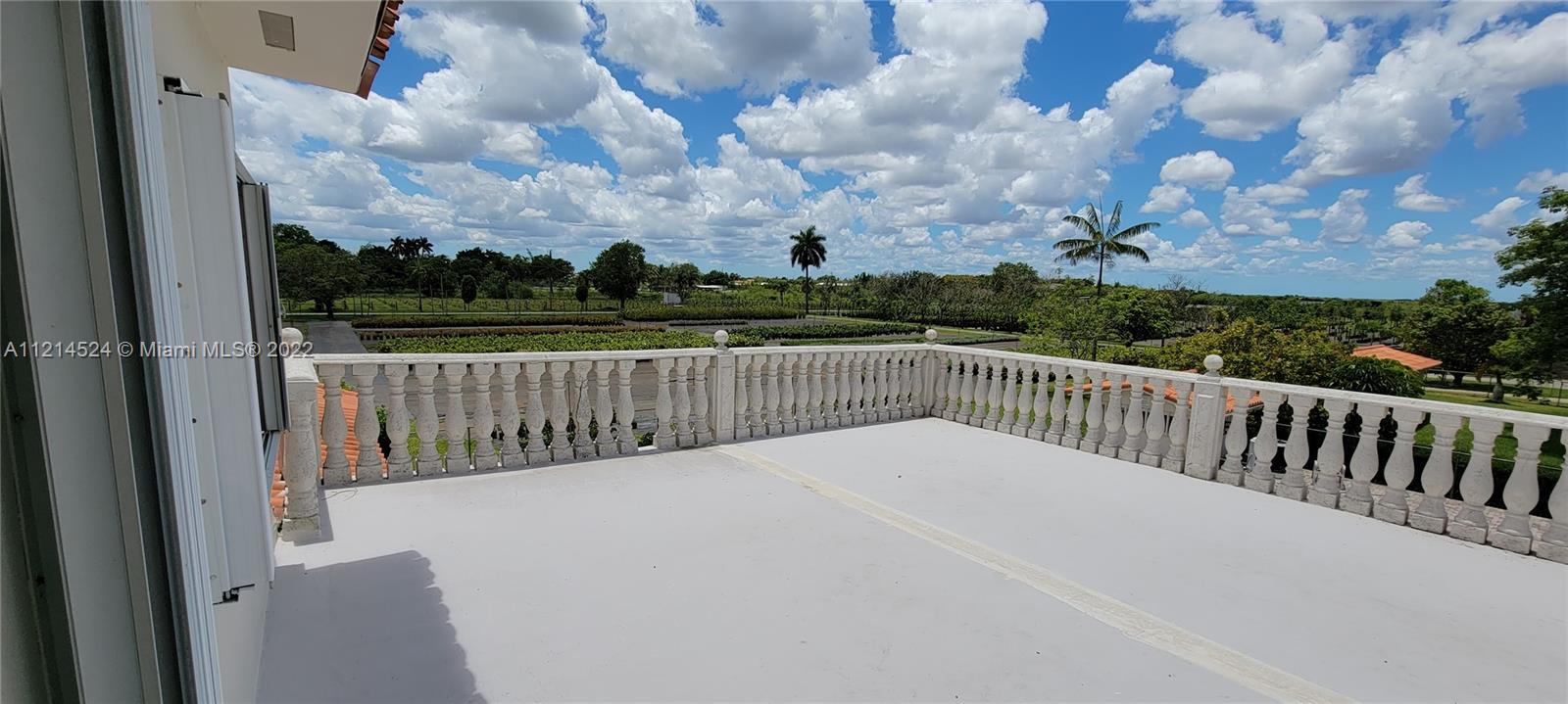 2nd floor balcony patio overlooking acreage to southwest