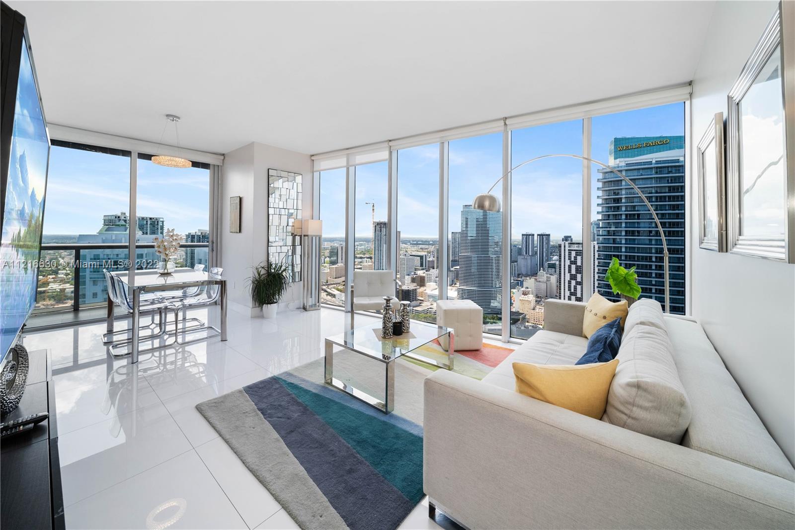 Best priced beautiful 2 bedrooms & 2 bathrooms, corner unit, tastefully furnished in a high floor at the Icon Brickell (W Hotel Tower). Perfect for investors, AirB&B Allowed with no rental restrictions. Enjoy all the amenities as the W hotel has to offer.