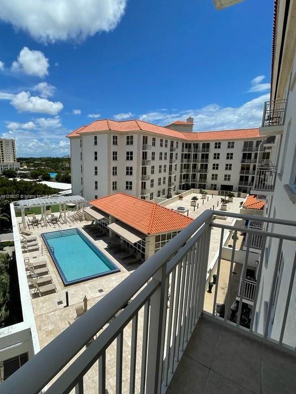 Exclusive corner unit in The Minorca Condo located in the heart of Coral Gables.  Overlooks the pool area and has a wide open view of the city.  Windows throughout the social area and bedrooms allow the natural light to create a very luminous environment.  3/2, spacious Master bedroom and bath with separate shower and a jacuzzi. 2 car garage, security to enter the building and elevator, guard on site.  Walk to everything Coral Gables has to offer and minutes from Downtown and MIA airport.