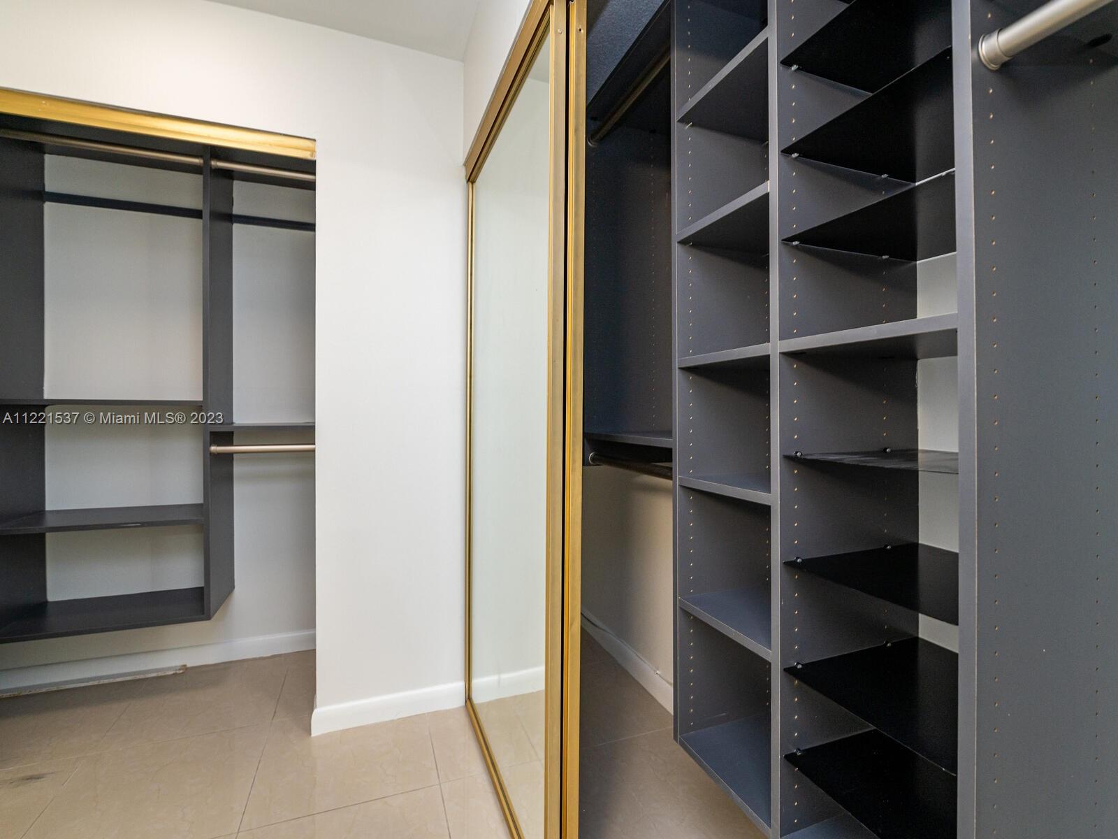 Large master bedroom closet area.